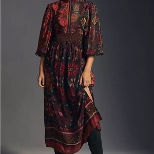 FARM Rio for Anthropologie Mock Neck Floral Maxi Dress